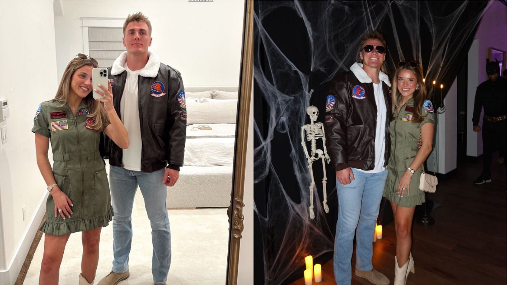 Bo Nix and wife Izzy stun in Top Gun-inspired costumes for Halloween [Credit: Izzy/IG]