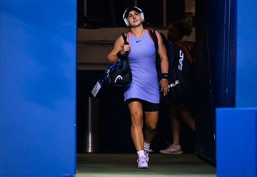 Bianca Andreescu walks out in the 2024 US Open - Day 2 - Source: Getty