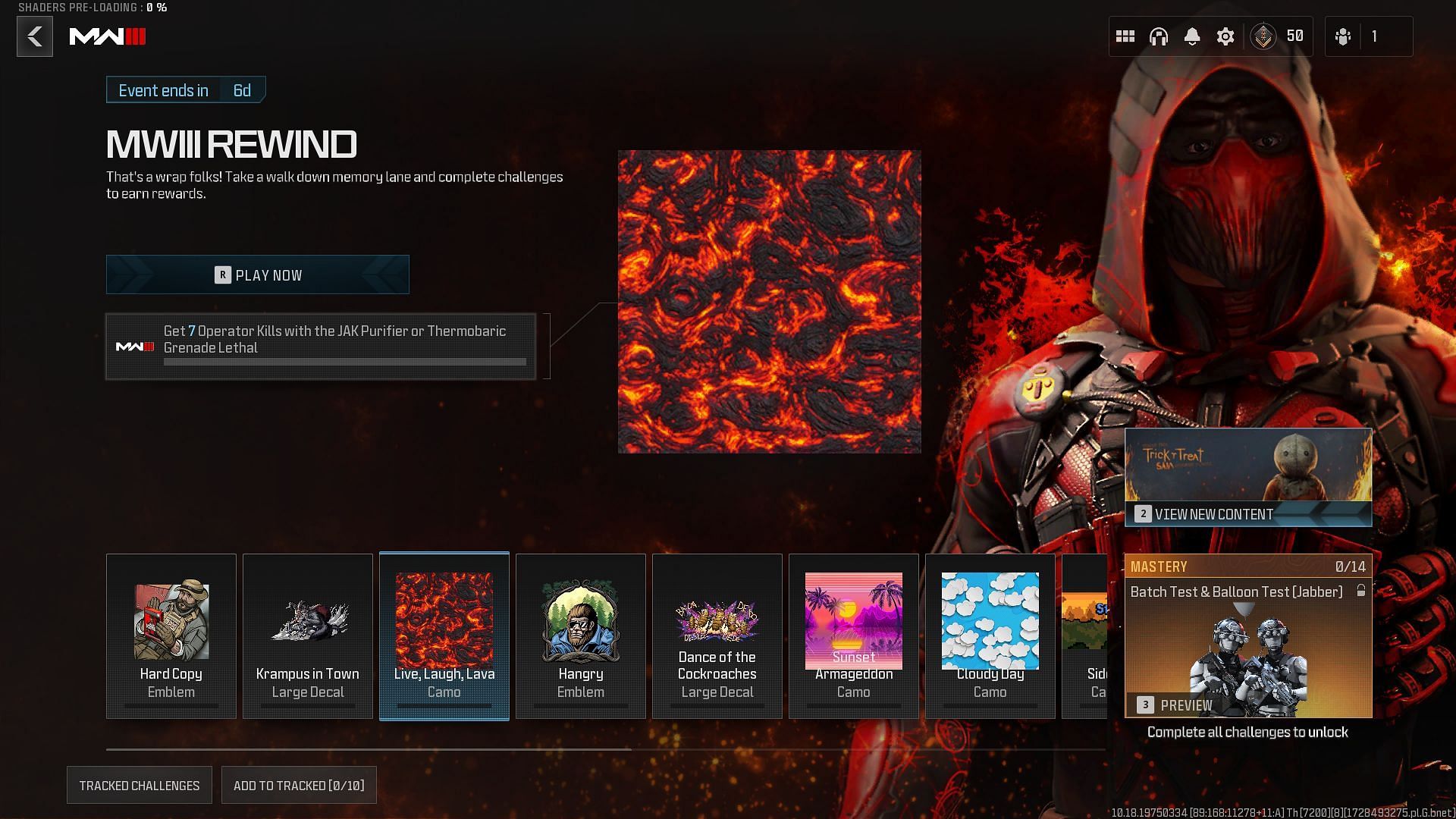 Live, Laugh, Lava animated camo (Image via Activision)