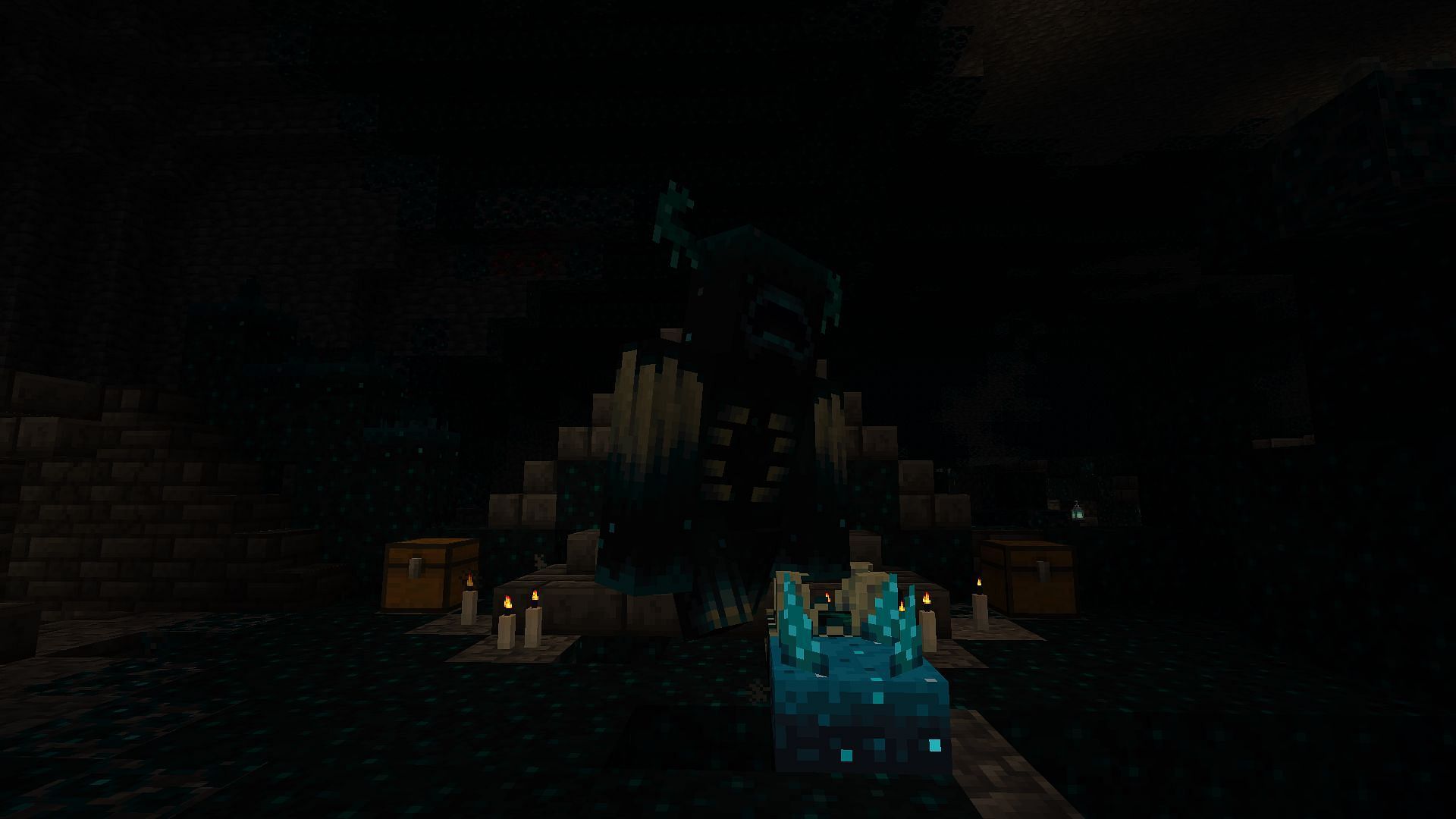 Hunt for the enchantment inside chests in the Ancient Cities biome (Image via Mojang Studios)