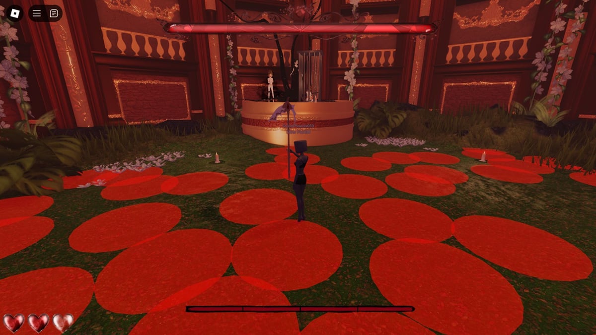 Earlier Dress to Impress Halloween quest boss arena gameplay scene