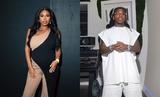 “Go baby go”: Deion Sanders’ daughter Deiondra Sanders hypes up fiance Jacquees during a show in Las Vegas