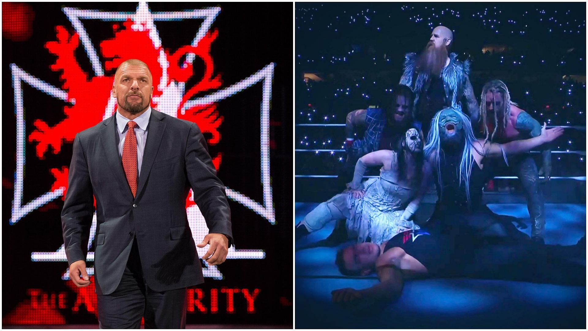 Triple H (left), The Wyatt Sicks (right) [Photos via: WWE.com &amp; Cross