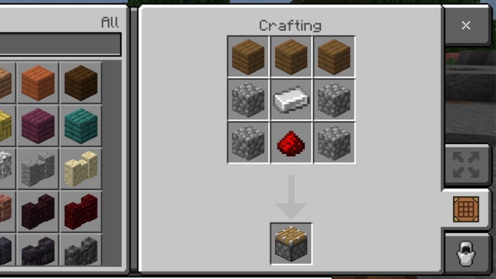 Crafting process of the item (Image via Mojang Studios)