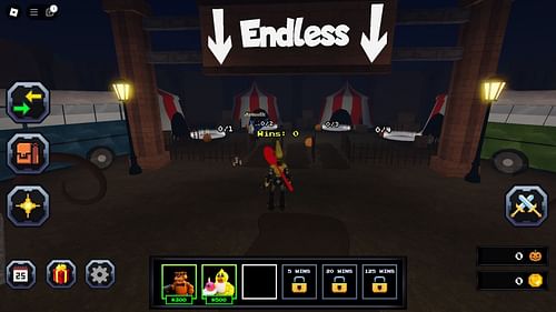 Halloween Endless mode in the lobby (Image via Roblox)