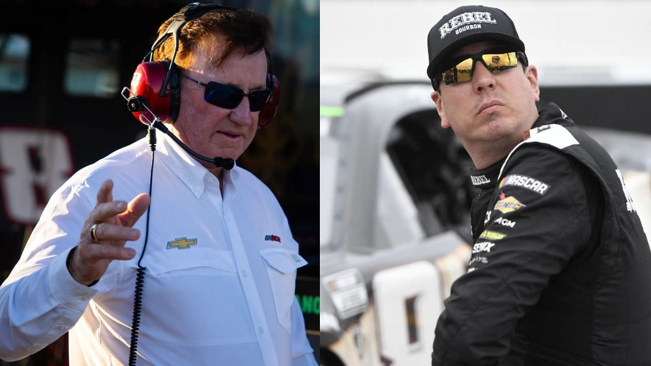 Richard Childress(L) and #8 Chevy driver Kyle Busch(R). ( Images via Imagn and Getty )