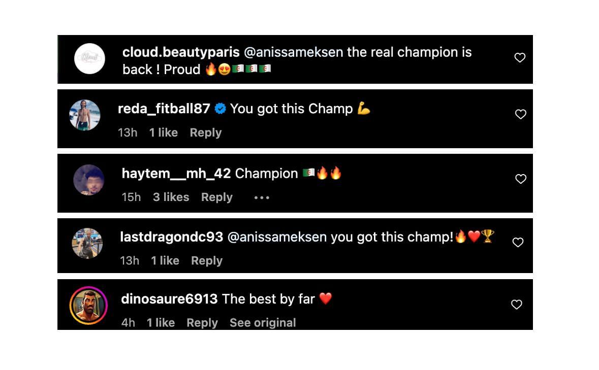 Screenshot of fans&#039; comments. [ONE Championship/Instagram, screenshot]