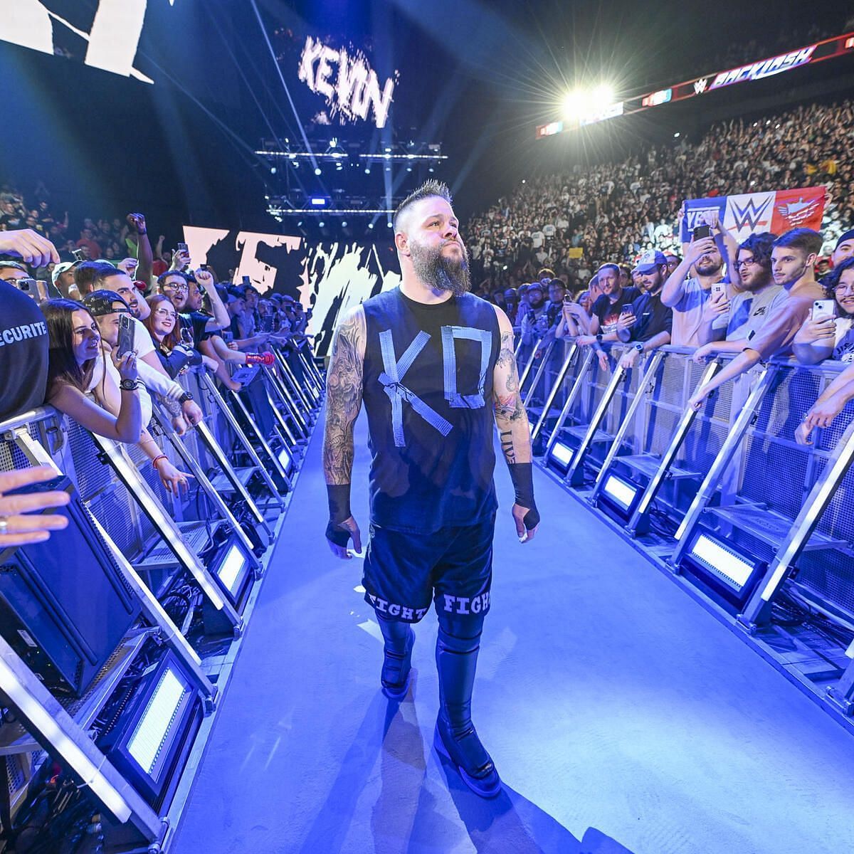 Kevin Owens during Backlash France. [Image credits: wwe.com]