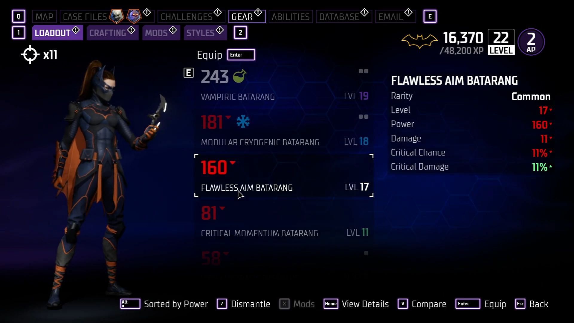 How to equip mods in Gotham Knights (Image via WB Games)