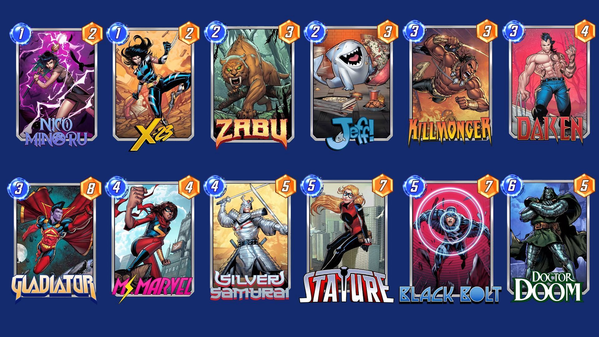 The Silver Samurai Stature Deck is another great Marvel Snap Silver Samurai deck you can try (Image via Nuverse)