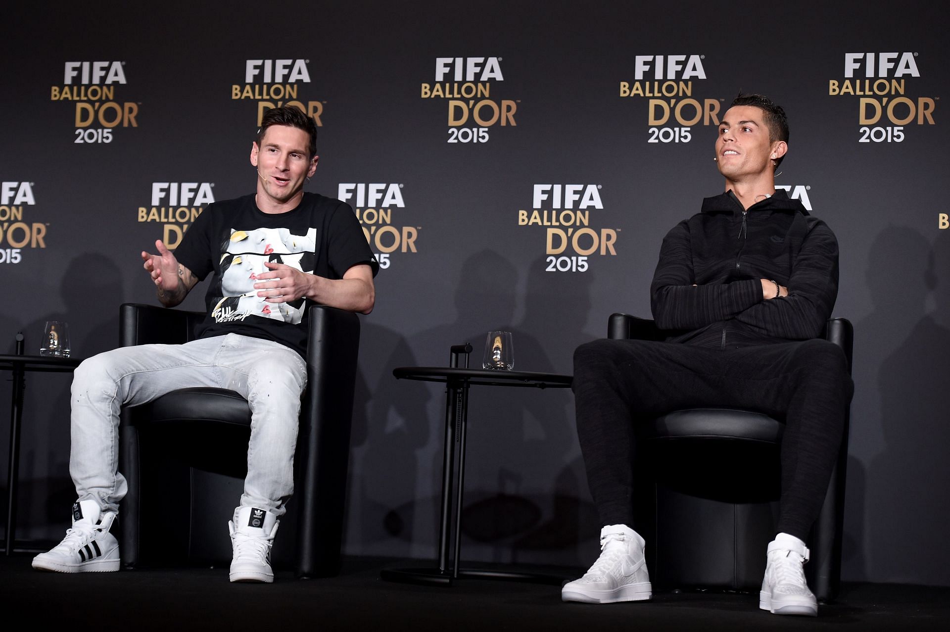 Lionel Messi (left) and Cristiano Ronaldo