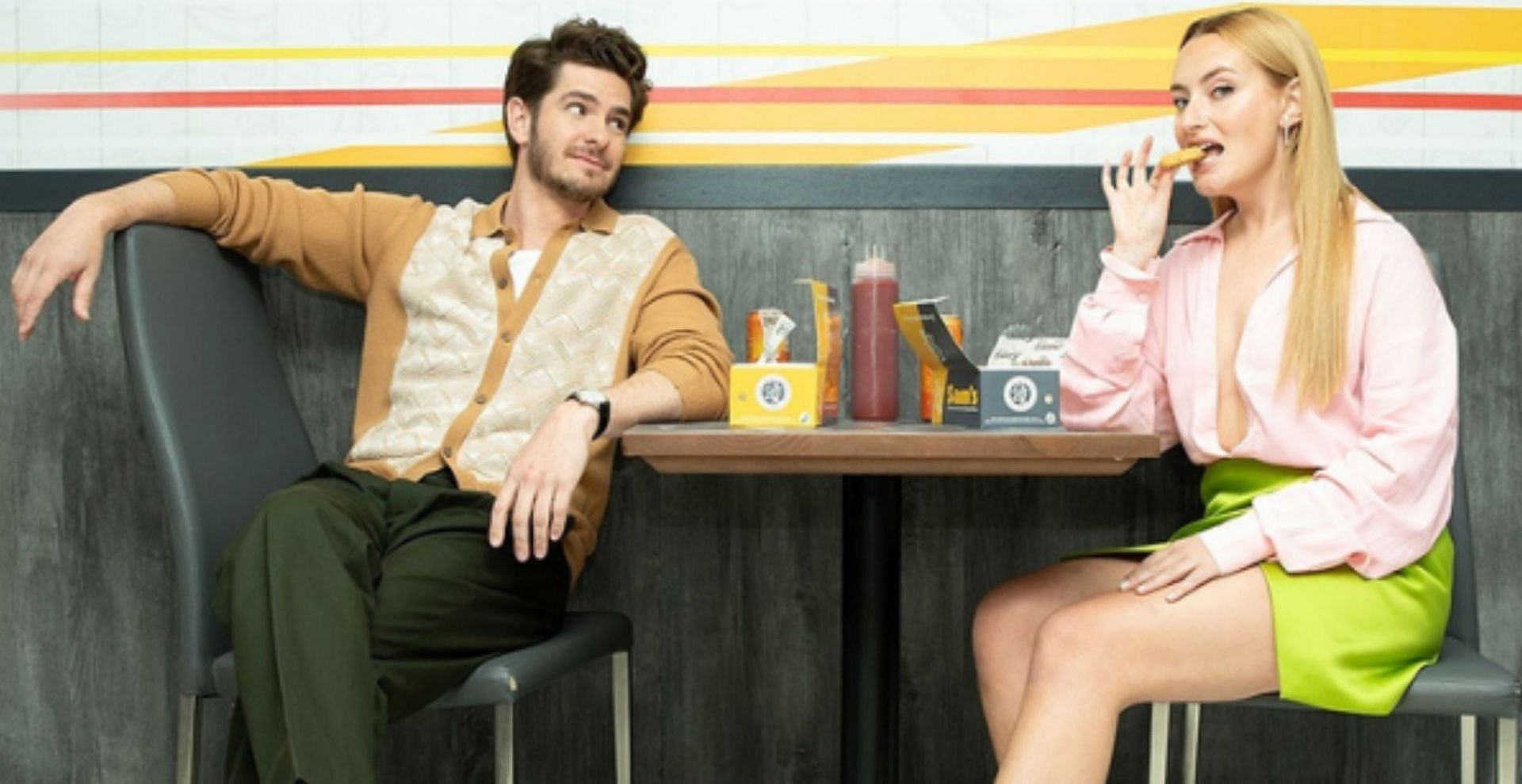 &ldquo;Is a real date!!!&rdquo;: Internet goes crazy over Amelia and Andrew Garfield&rsquo;s playful Chicken Shop Date episode