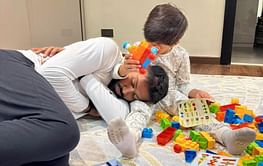 [In Pictures] "Best feeling ever" - Hardik Pandya rests his head on son Agastya's legs