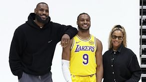 LeBron James' wife Savannah James reacts to son Bronny James' first NBA points