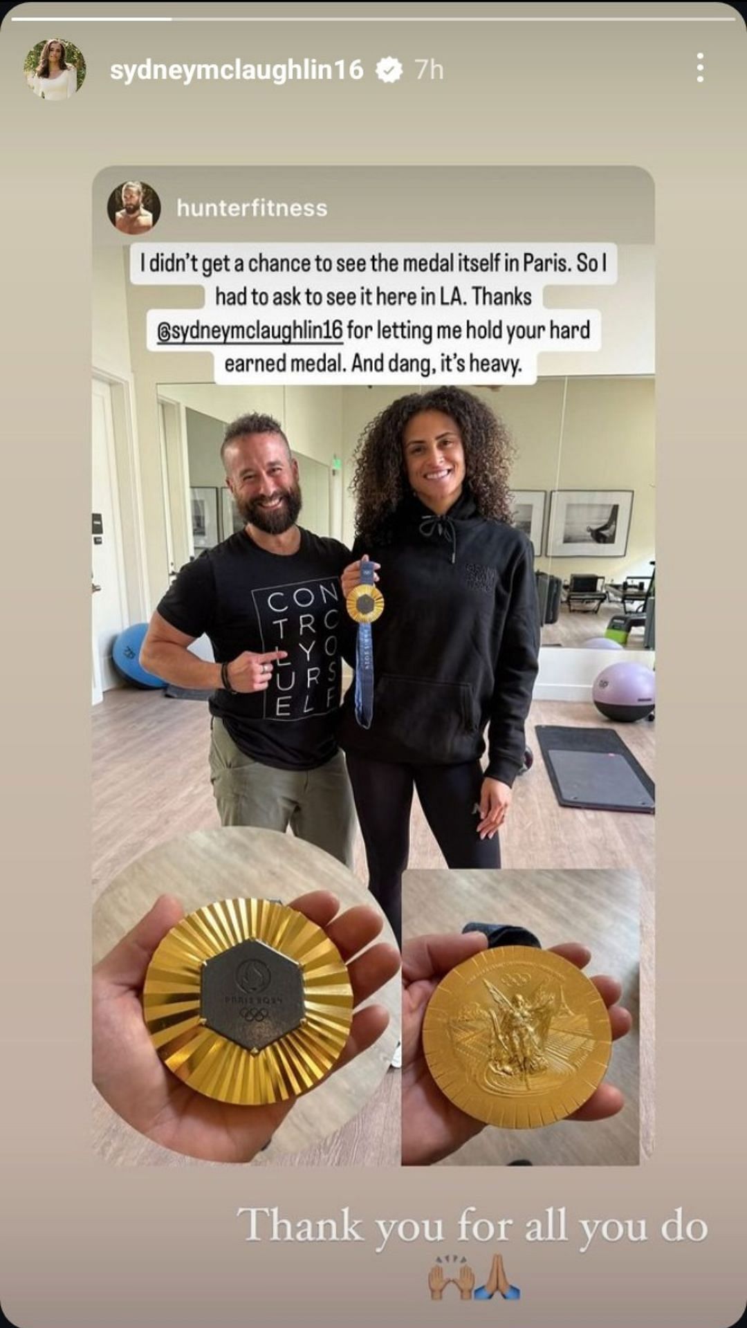 Via Sydney McLaughlin-Levrone&#039;s Instagram