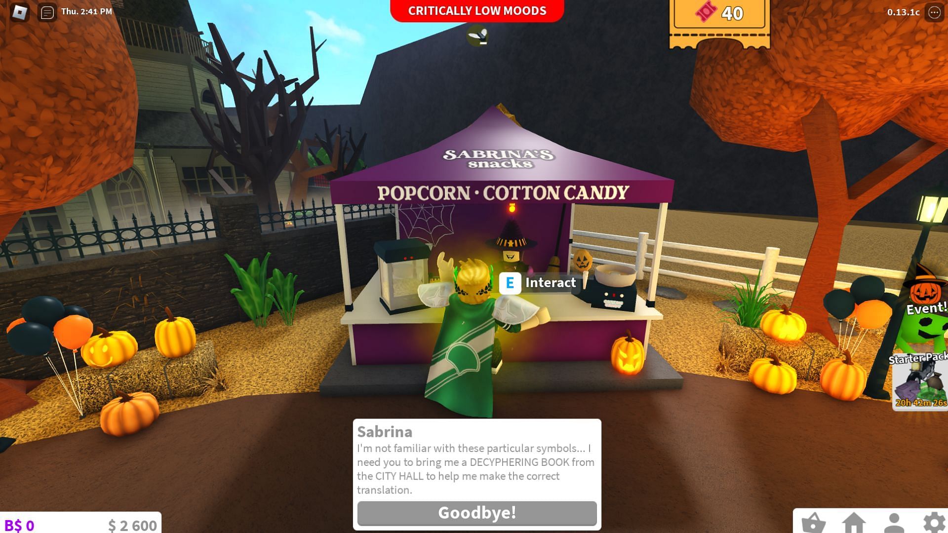 You must head to the library to get the book (Image via Roblox)