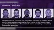 An in-game screenshot of all the technicians for the GTA 5 Nightclub (Image via Rockstar Games)