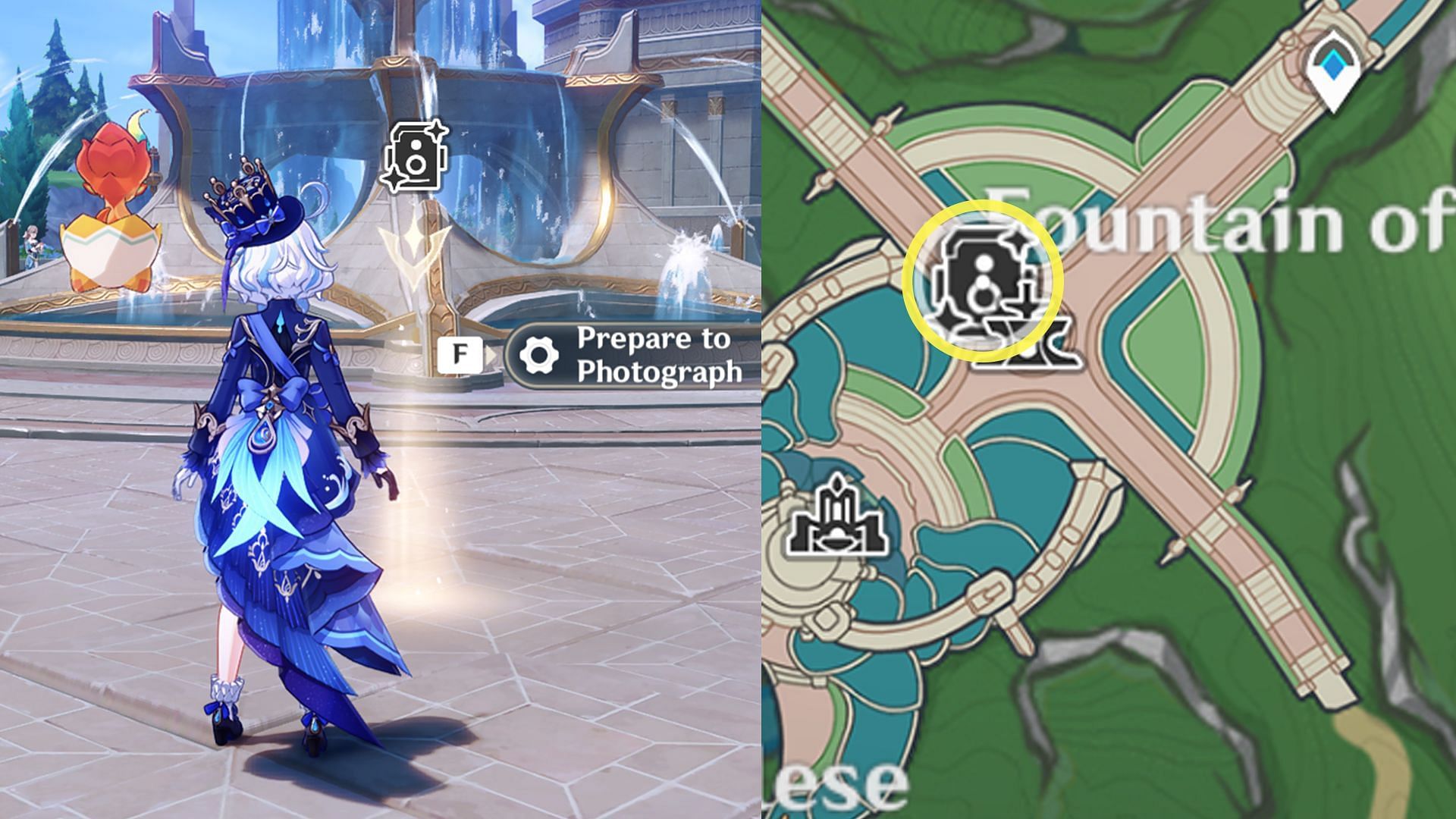 Theater of Fate photo-taking location (Image via HoYoverse)