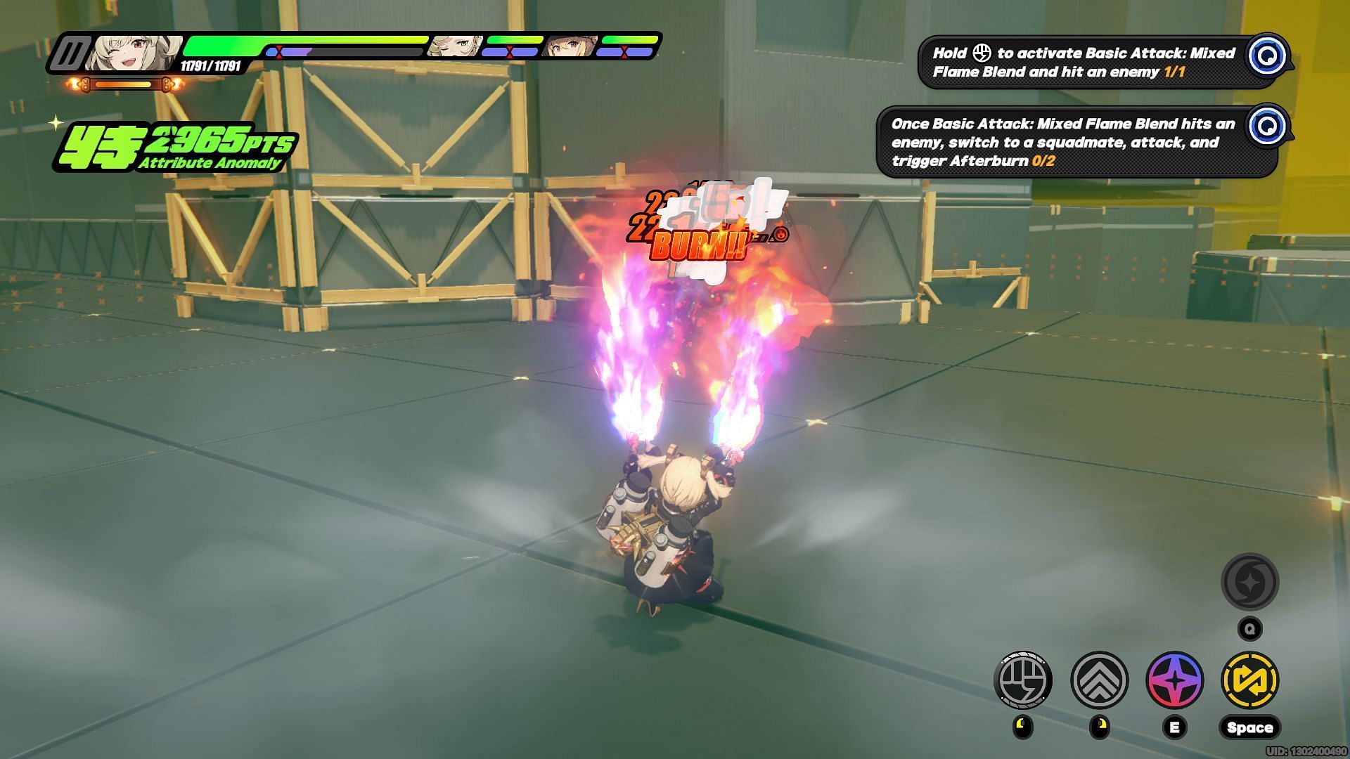 Double tap the EX Special Attack to use double flamethrower (Image via HoYoverse)