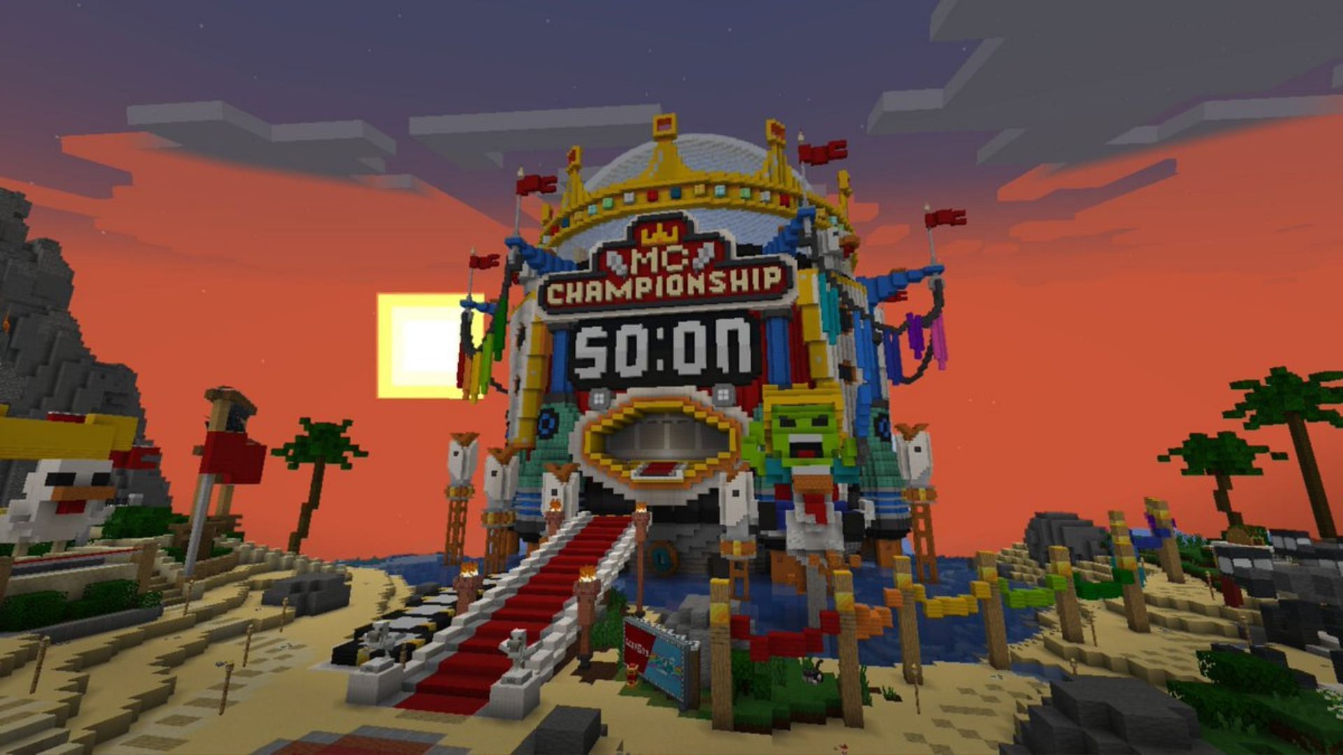 Battle Box représente le summum du gameplay compétitif dans le Minecraft Championship (MCC) Haunted Hoedown (Image via MCChampionship)