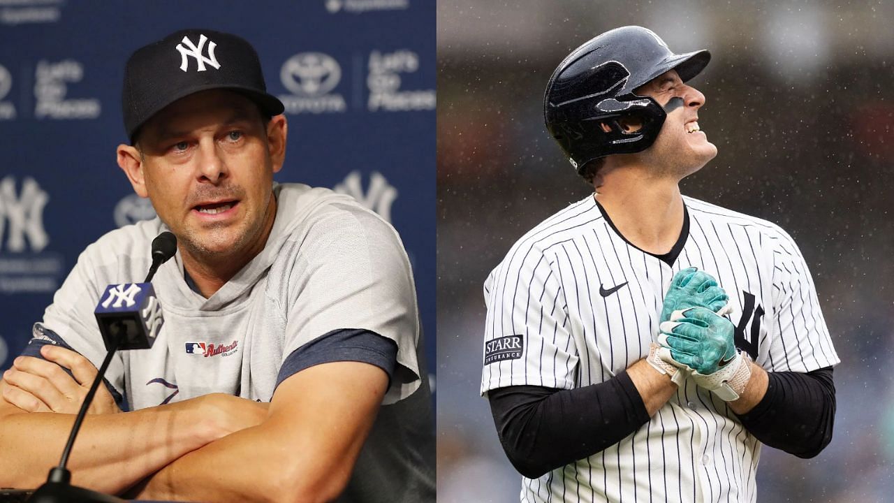 Aaron Boone (L) and Anthony Rizzo (R) (Images from - Getty)