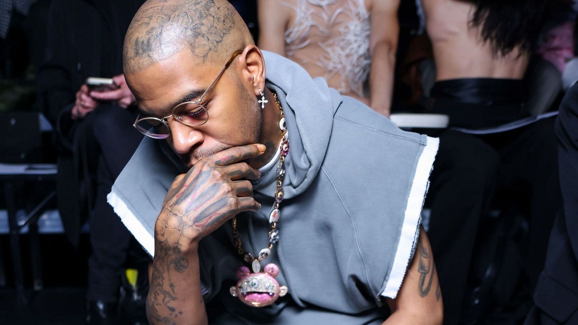 Kid Cudi attends the ALAINPAUL Womenswear Spring-Summer 2025 show as part of Paris Fashion Week on September 24, 2024 in Paris, France. (Photo by Lyvans Boolaky/Getty Images)