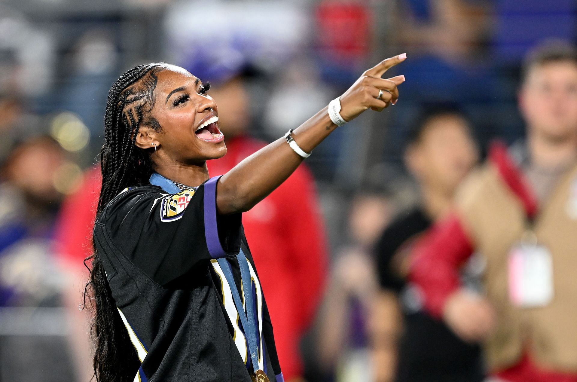 Masai Russell during the game between the Baltimore Ravens and the Buffalo Bills in Baltimore, Maryland. (Photo by Getty Images)