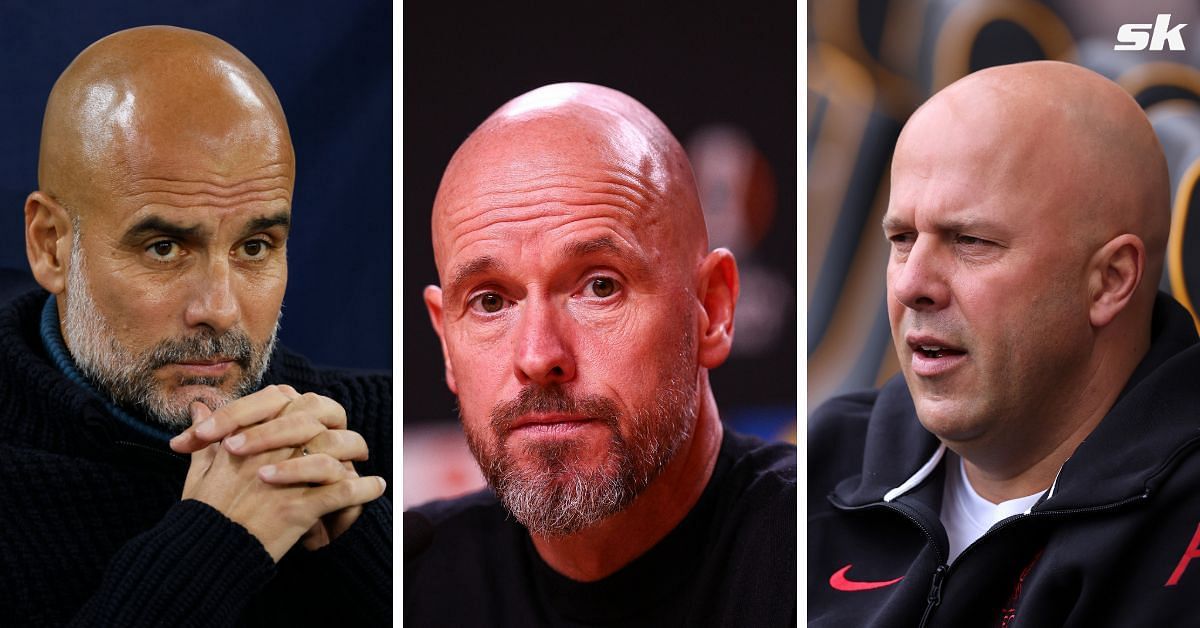 (L-R): Pep Guardiola, Erik ten Hag, and Arne Slot