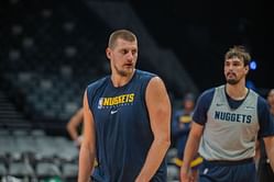 In Photos: Nikola Jokic all smiles with soccer legend Thierry Henry during Abu Dhabi showdown