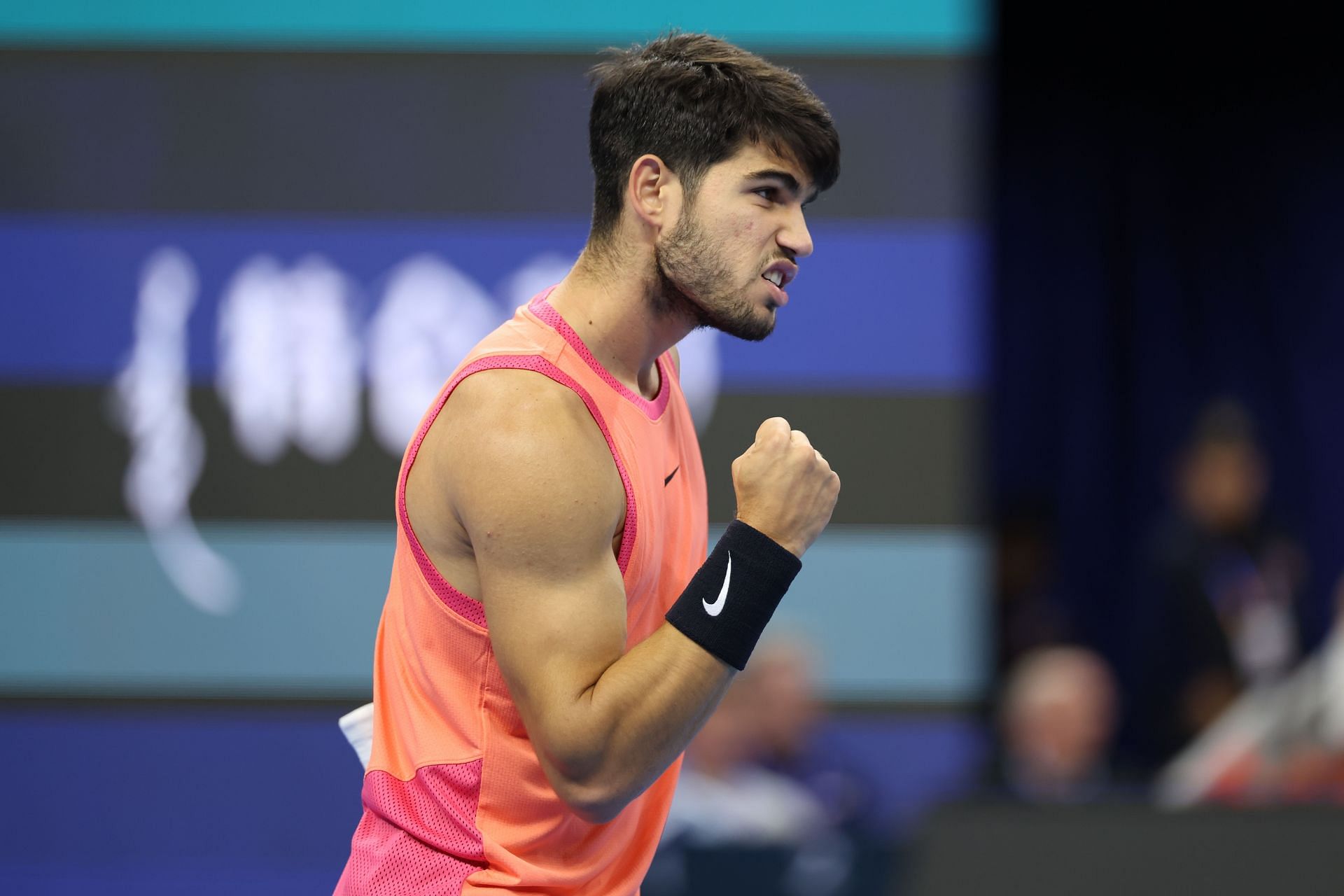 Carlos Alcaraz pictured in action at the 2024 China Open (Picture: Getty)