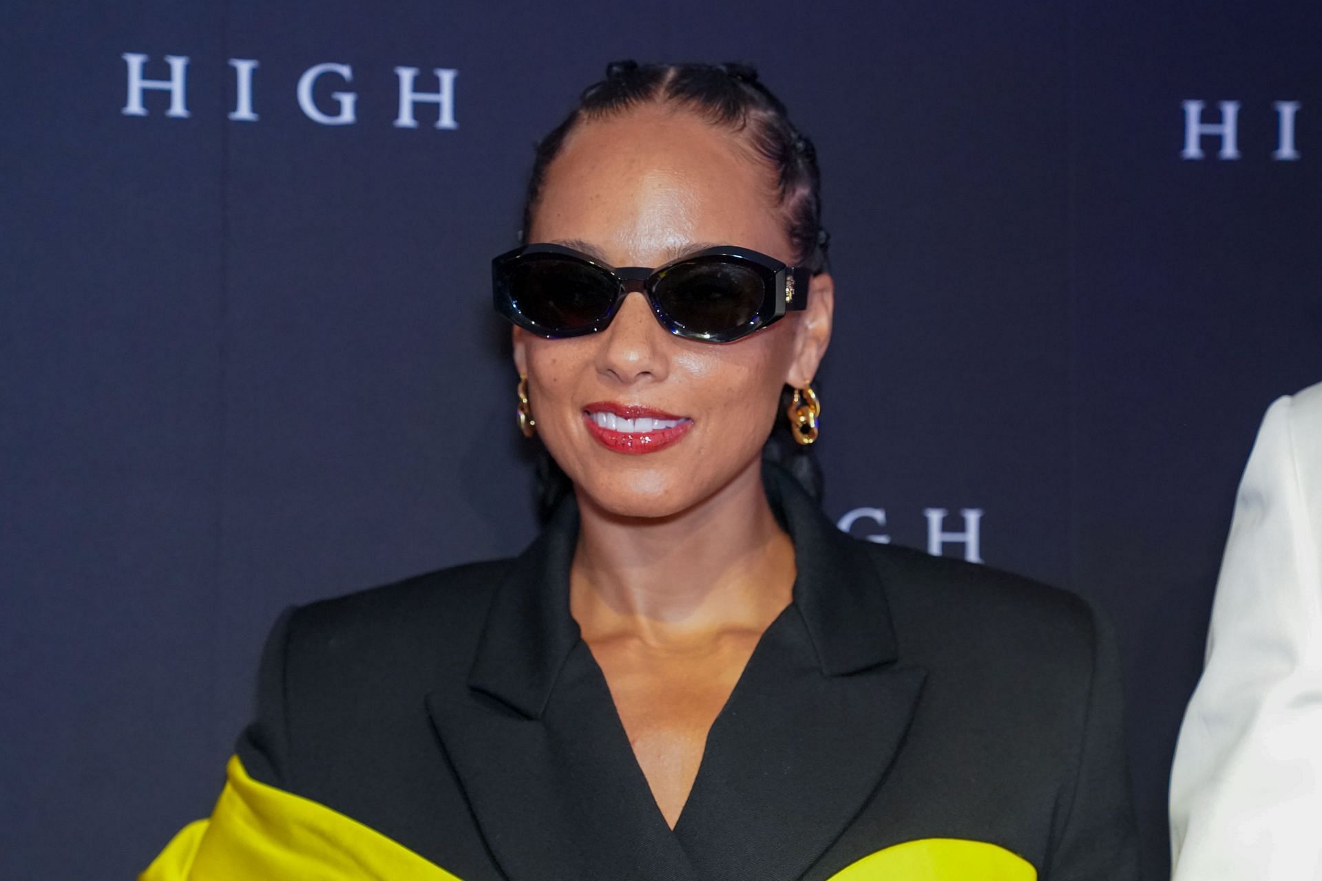 Alicia Keys at The Giants Party - Celebrate Giants: Art From The Dean Collection Of Swizz Beatz And Alicia Keys (Image via Getty)