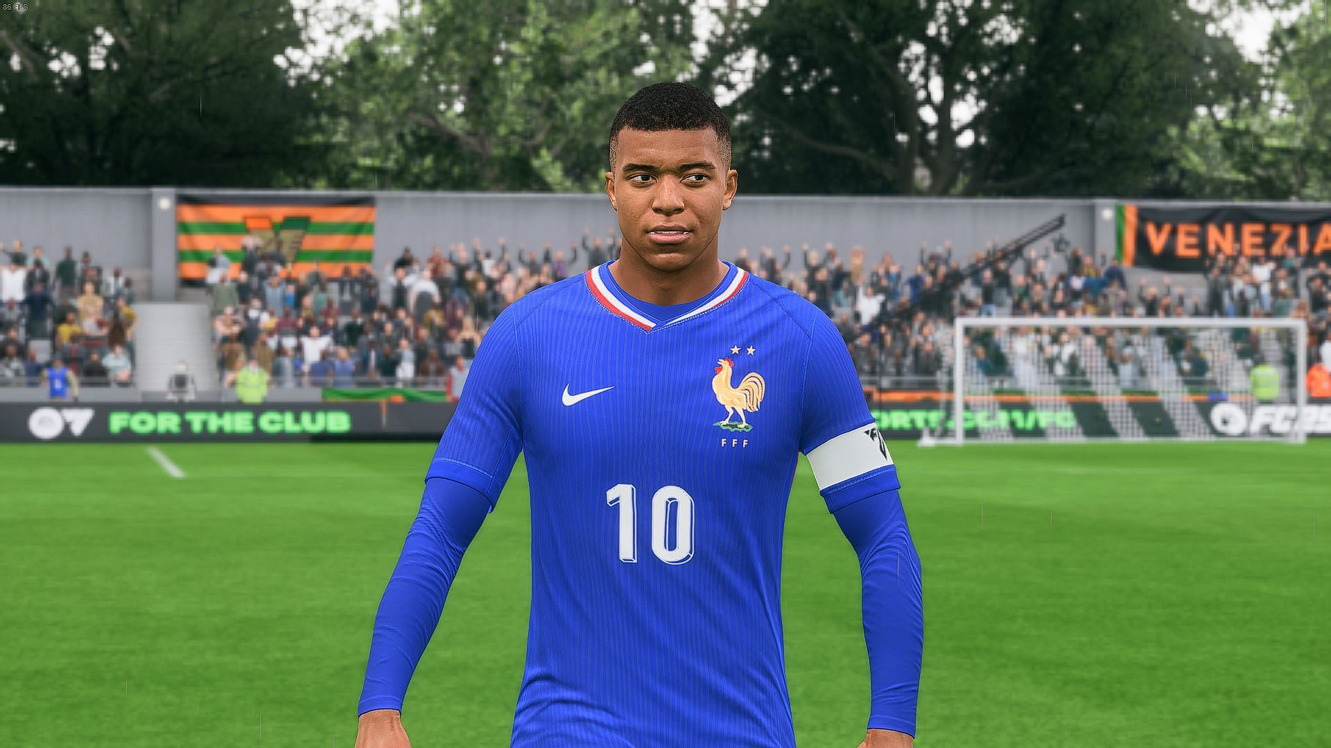 Mbappe in France&#039;s jersey in FC 25 (Image via EA Sports)