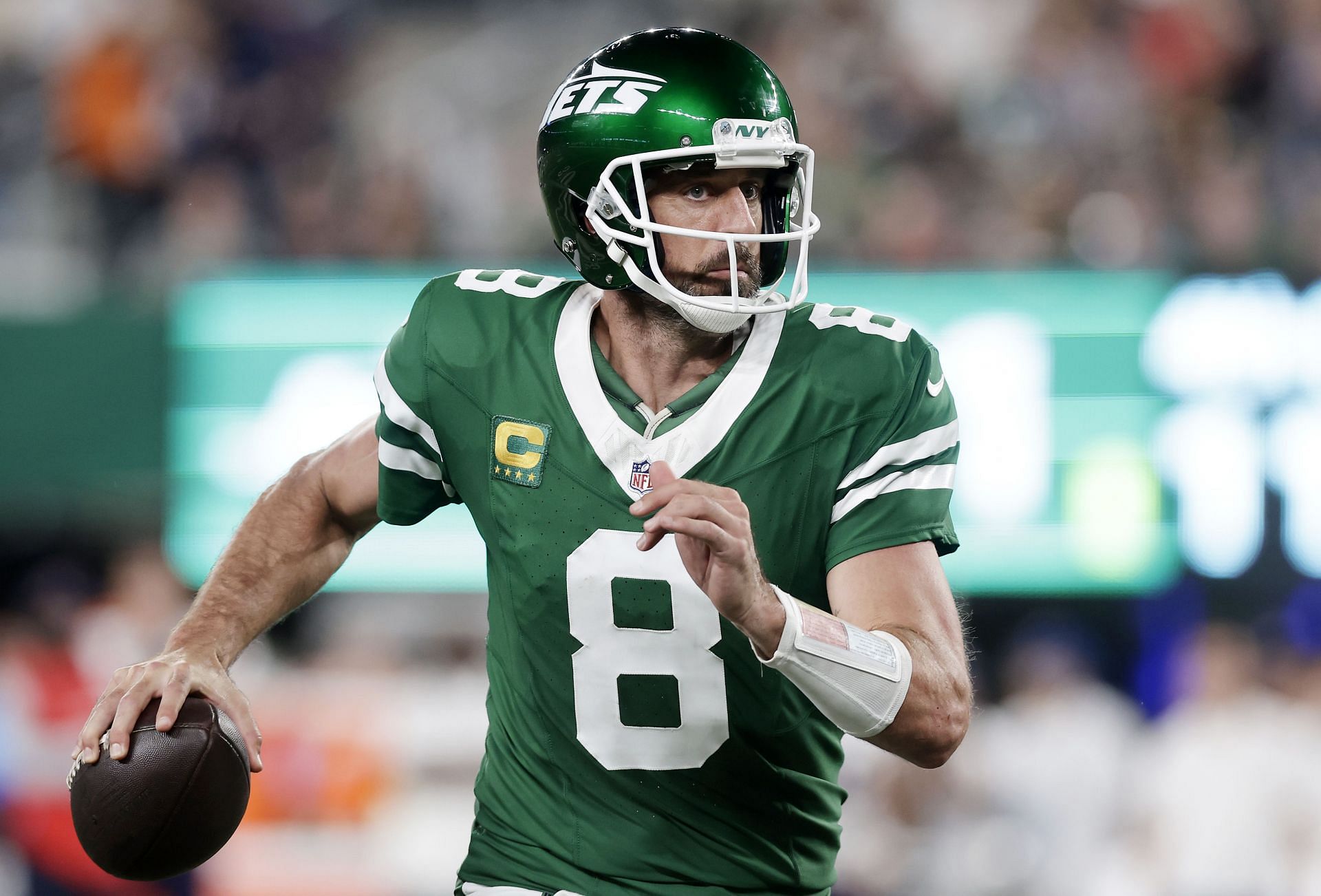 Aaron Rodgers at New England Patriots v New York Jets - Source: Getty