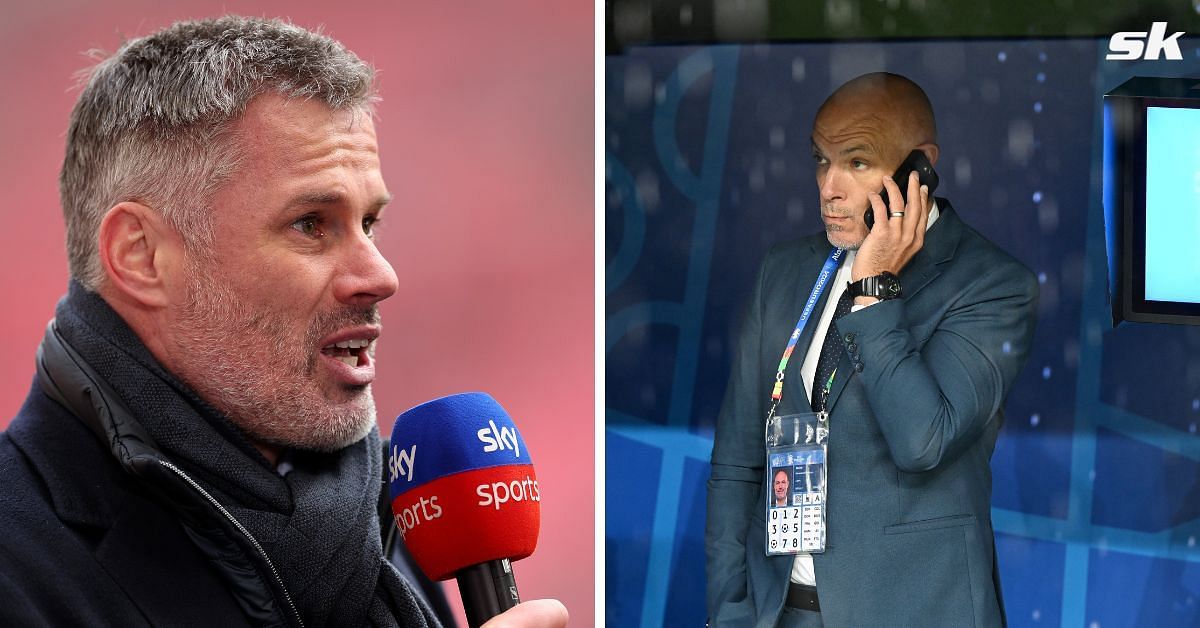 Jamie Carragher (left) and Howard Webb (right) (both images via Getty)