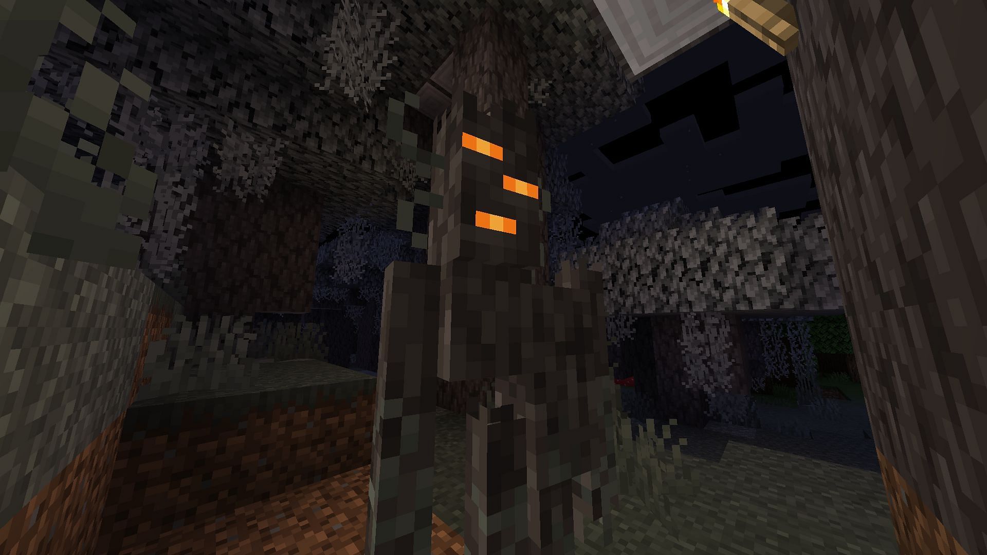 The creaking is a new and particularly creepy Minecraft mob (Image via Mojang)