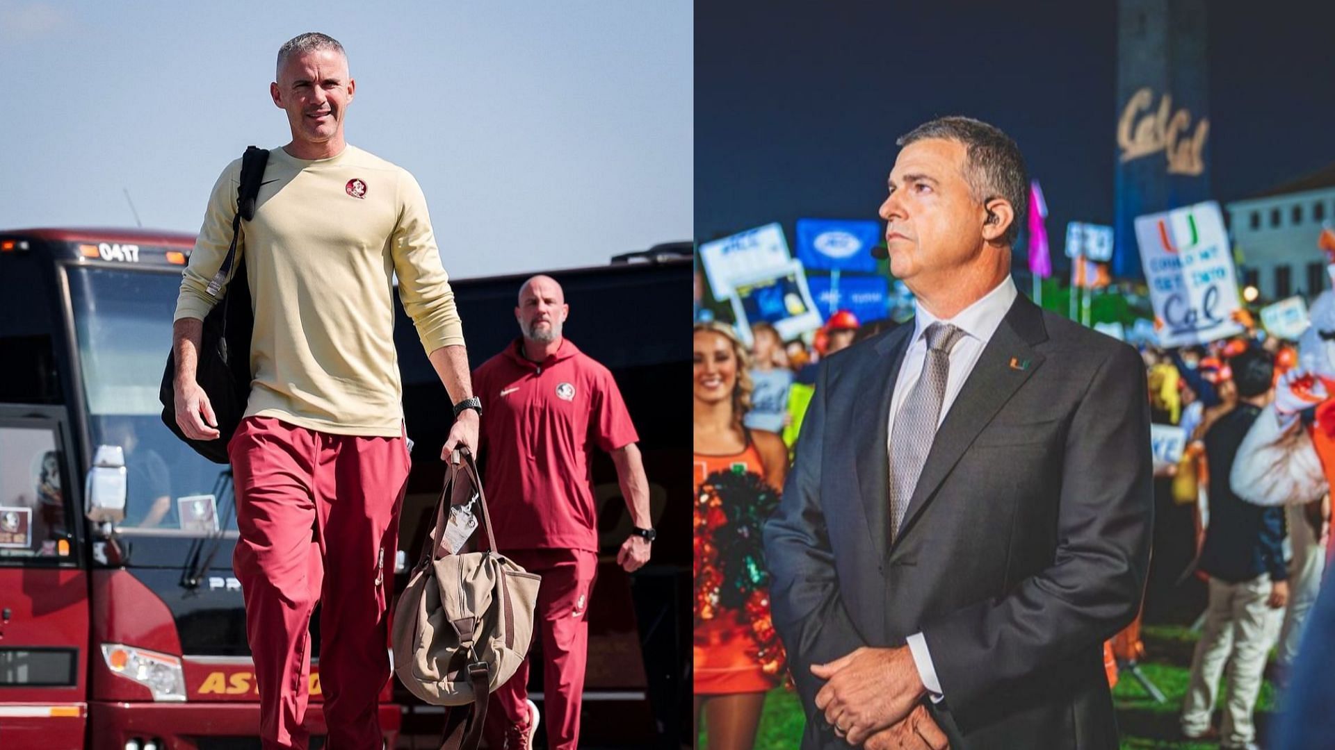 Mike Norvell and Mario Cristobal (FSU &amp; Miami