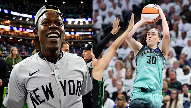 PICTURE: Jazz Chisholm Jr. joins Breanna Stewart in celebrating Liberty’s thrilling WNBA finals victory