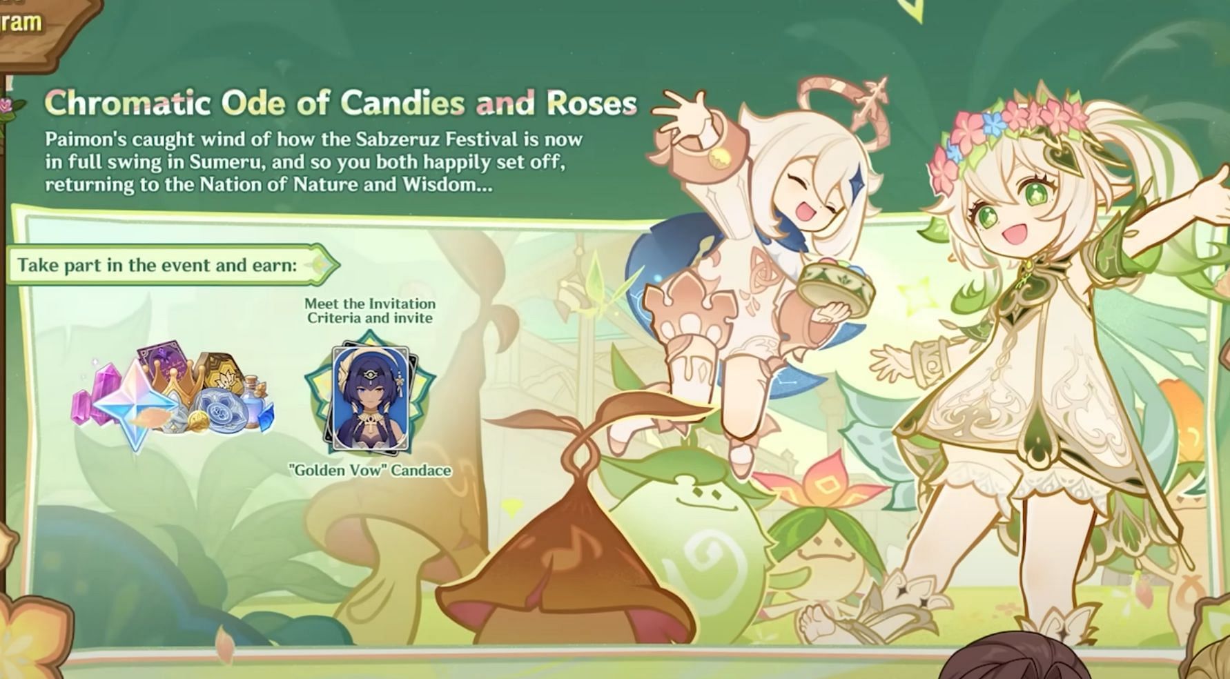 Chromatic Ode of Candies and Roses event in Genshin Impact 5.1 (Image via HoYoverse)