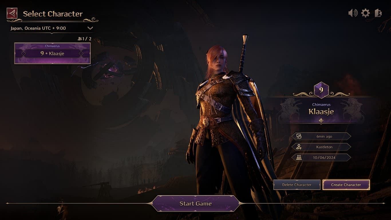 The Throne and Liberty load screen glitch after this error can be fixed with an alt character (Image via NCSoft)