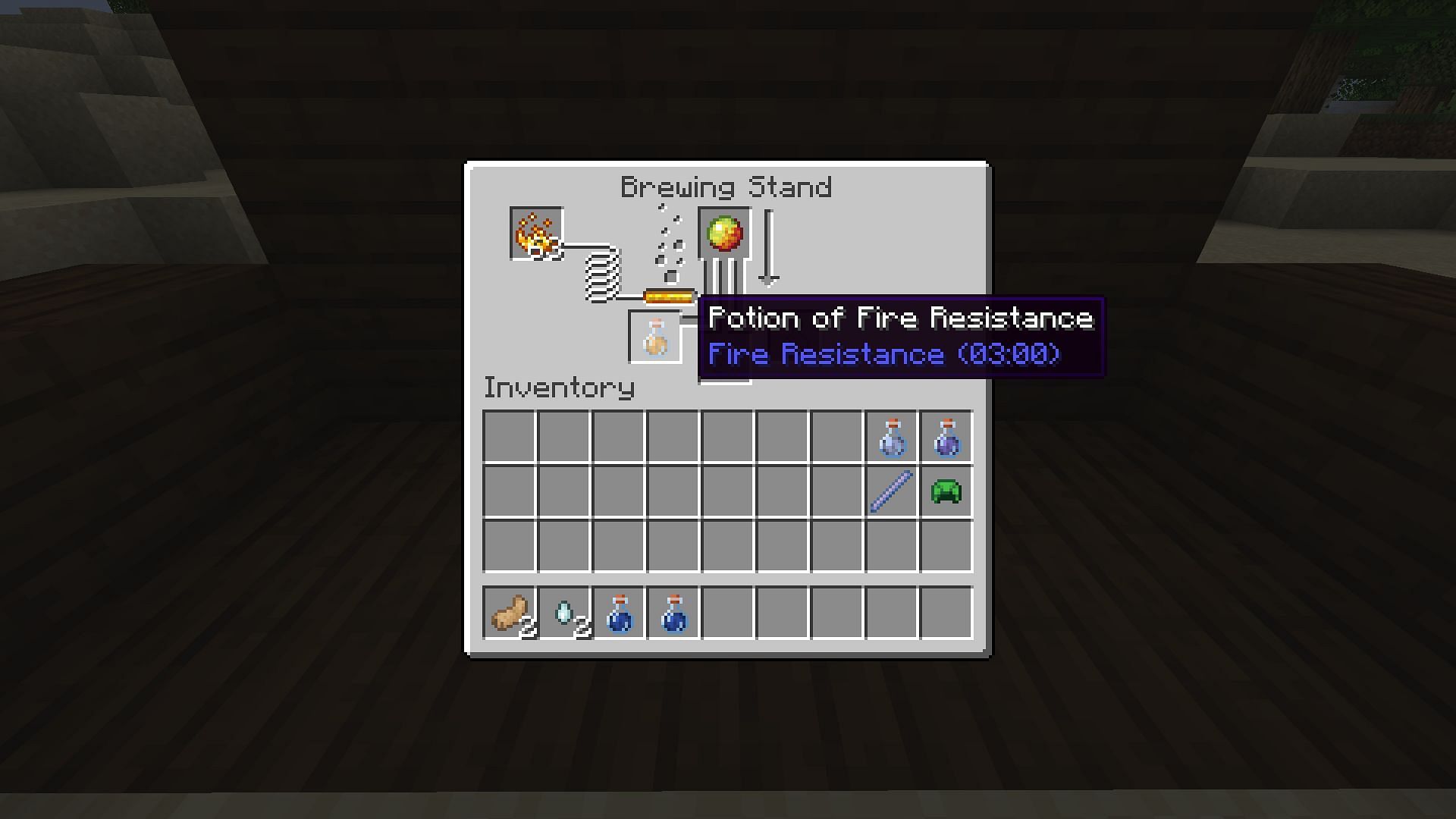 The Potion of Fire Resistance requires magma cream (Image via Mojang Studios)