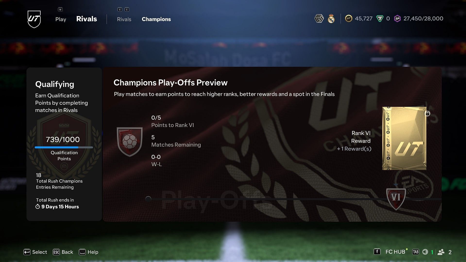 FUT Champs main page (Image via EA Sports)