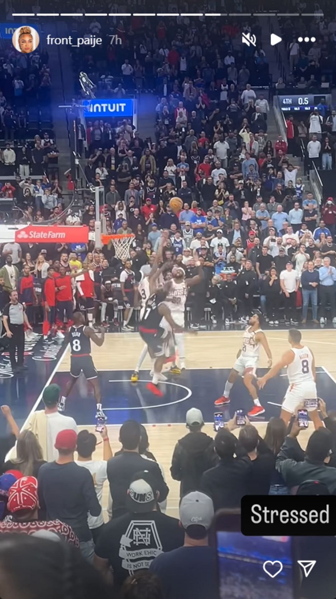 Speights shares video of Harden's clutch shot attempt (Image: @front_paije IG)