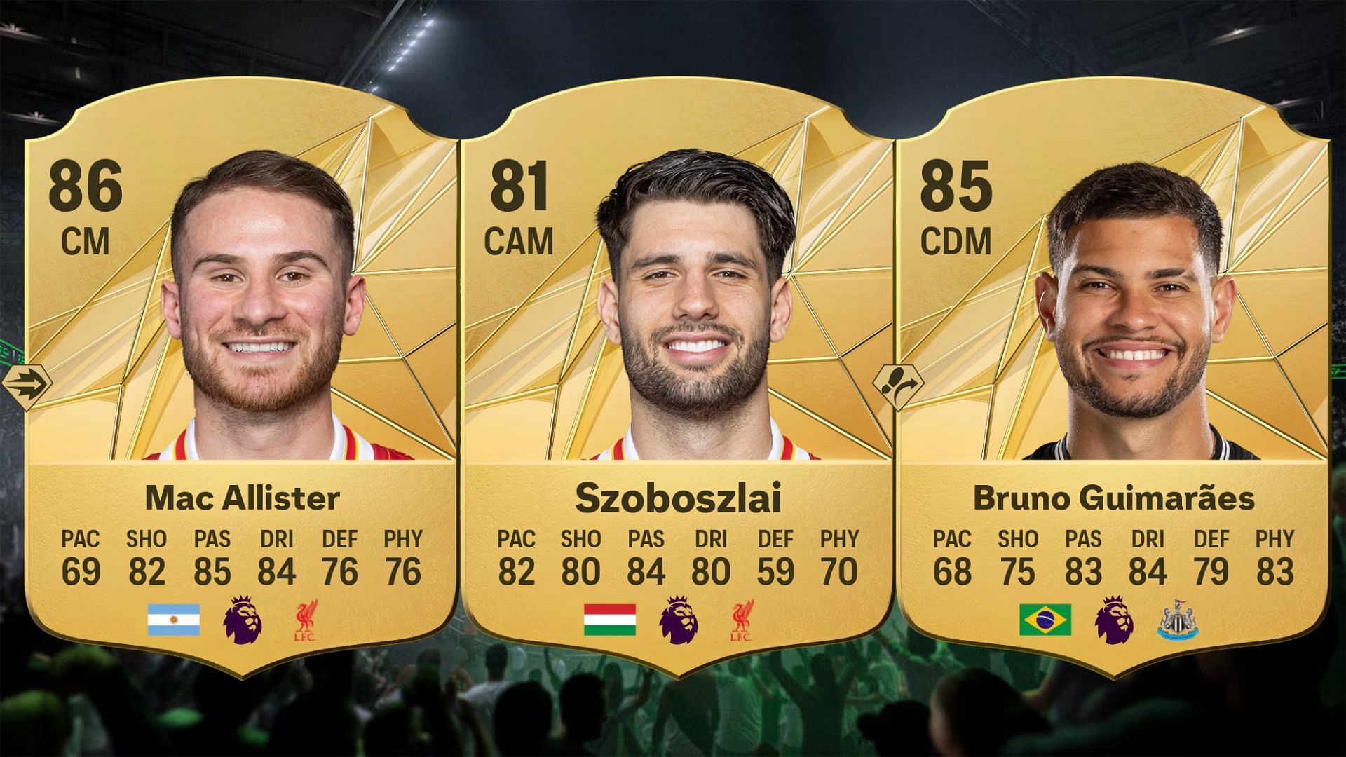 The midfield trio of this Premier League squad (Images via EA Sports)