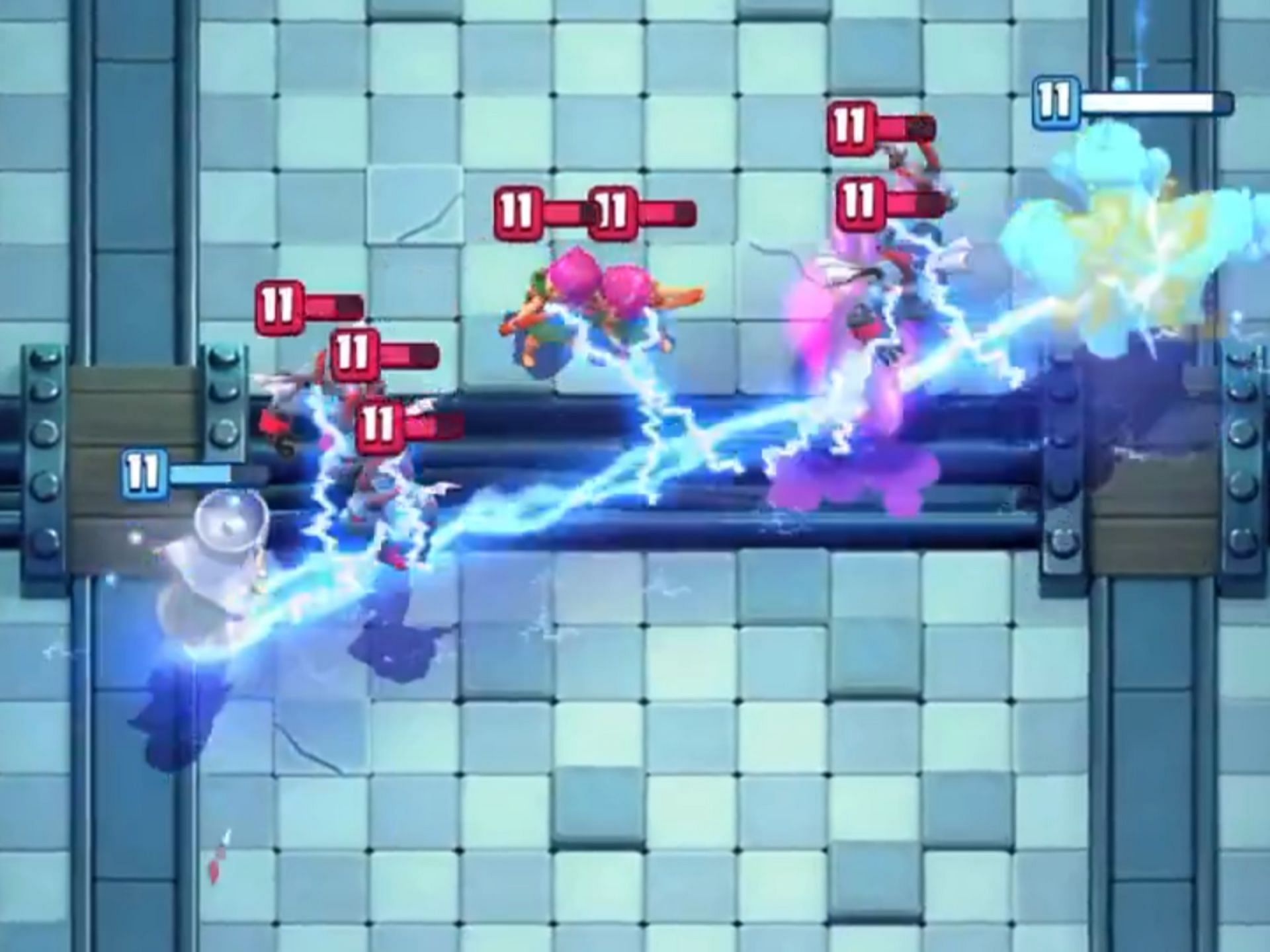 Two Goblinstein units using Lightning Link (Image via Supercell)