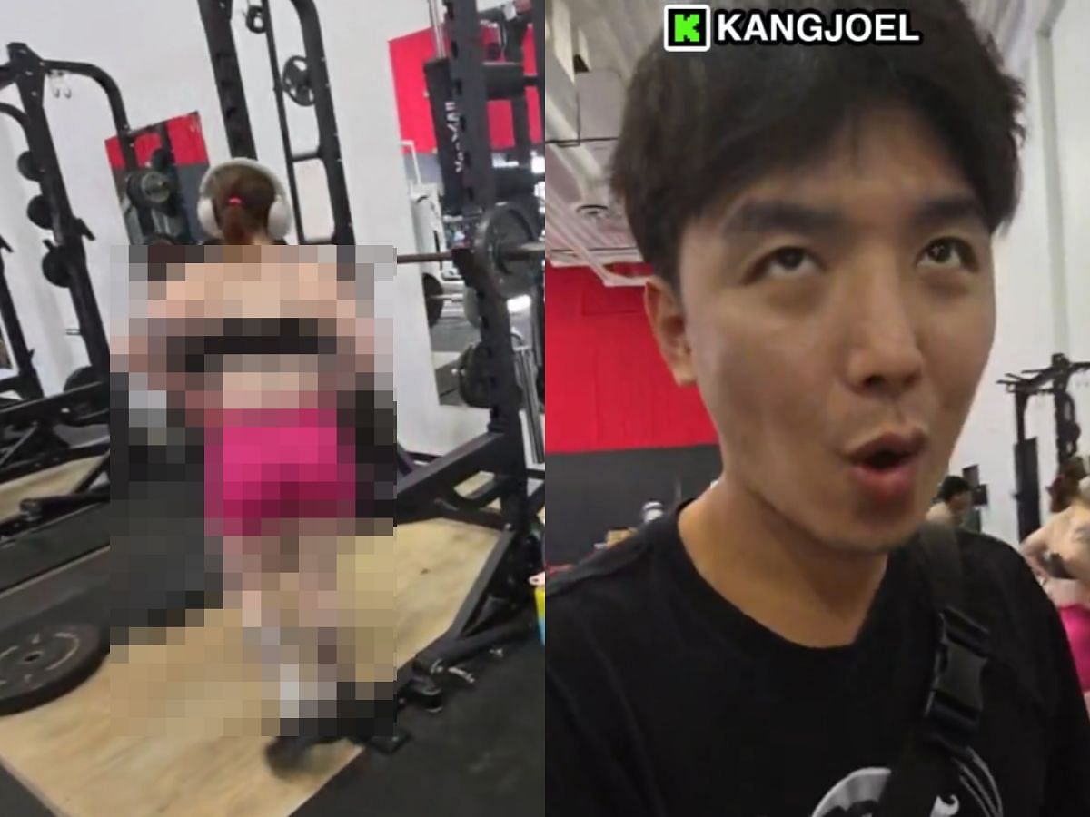 Kangjoel films a woman working out without her noticing (Image via Kick/Kangjoel)