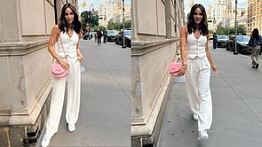 Kyle Busch’s wife Samantha turns heads in an all-white dress, bringing her Italy trip style to Charlotte racetrack