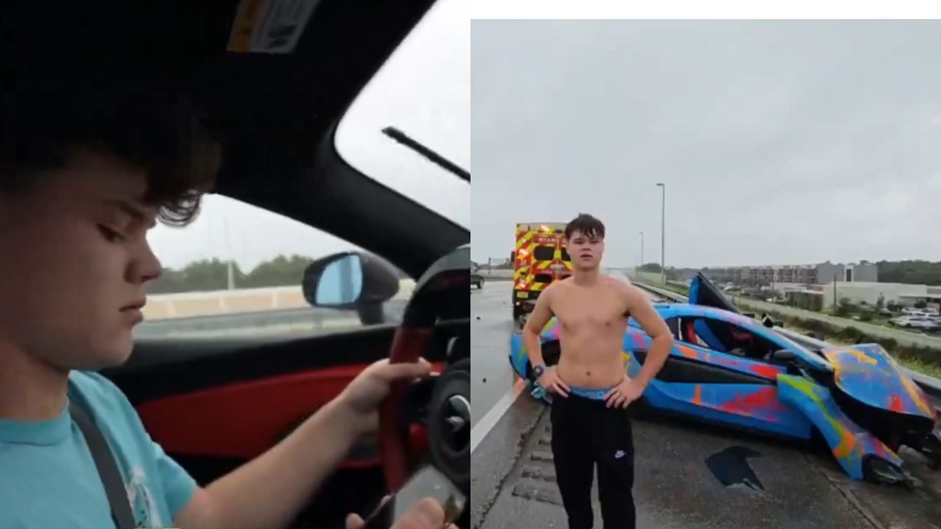 (Jack Doherty recently crashed his McLaren after driving while using his phone on stream Image via DramaAlert/X)