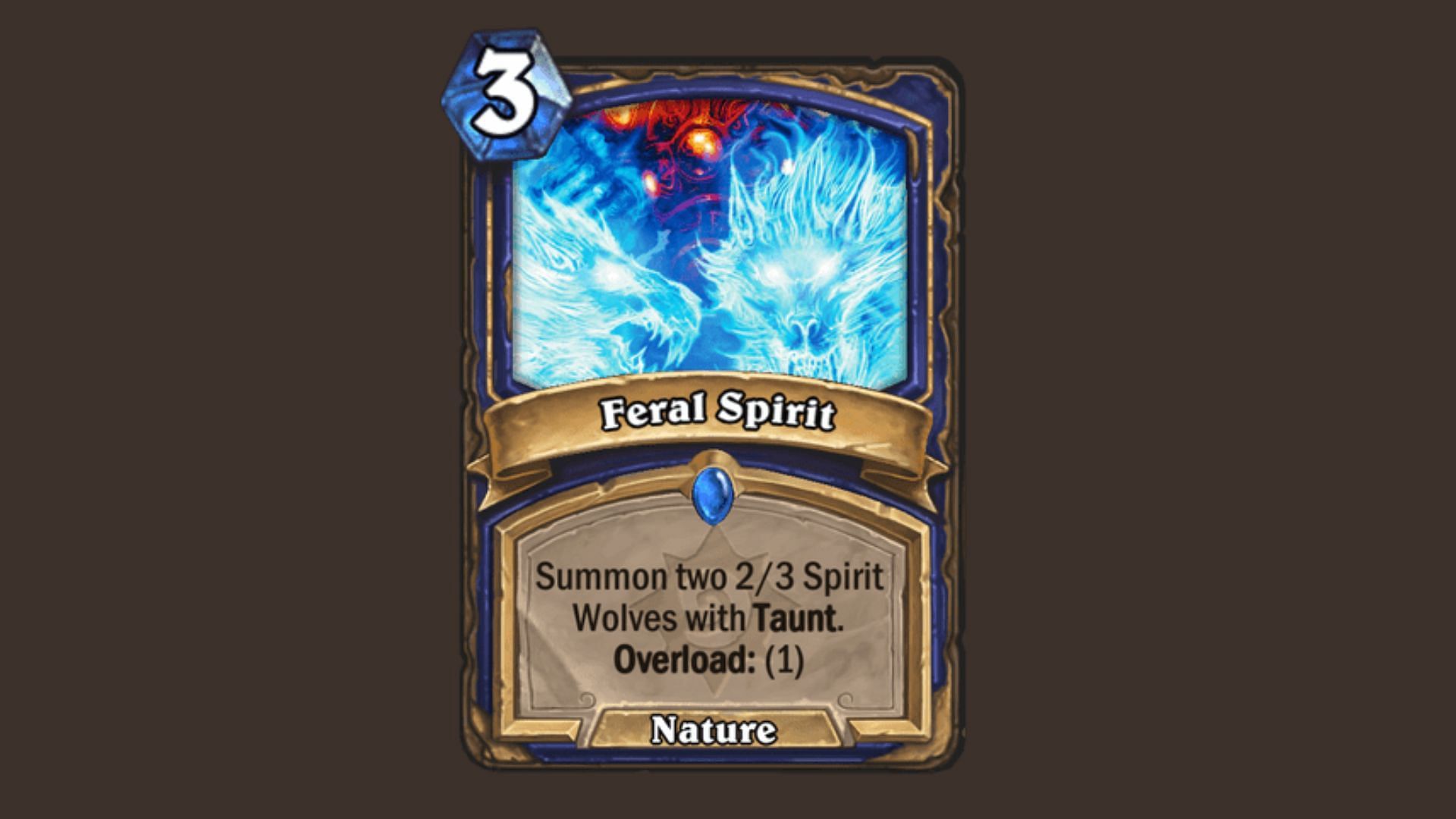 These Taunt minions guard other important minions and the Shaman&rsquo;s hero, which makes Feral Spirit quite a defensive ability (Image via Blizzard Entertainment, Inc.)