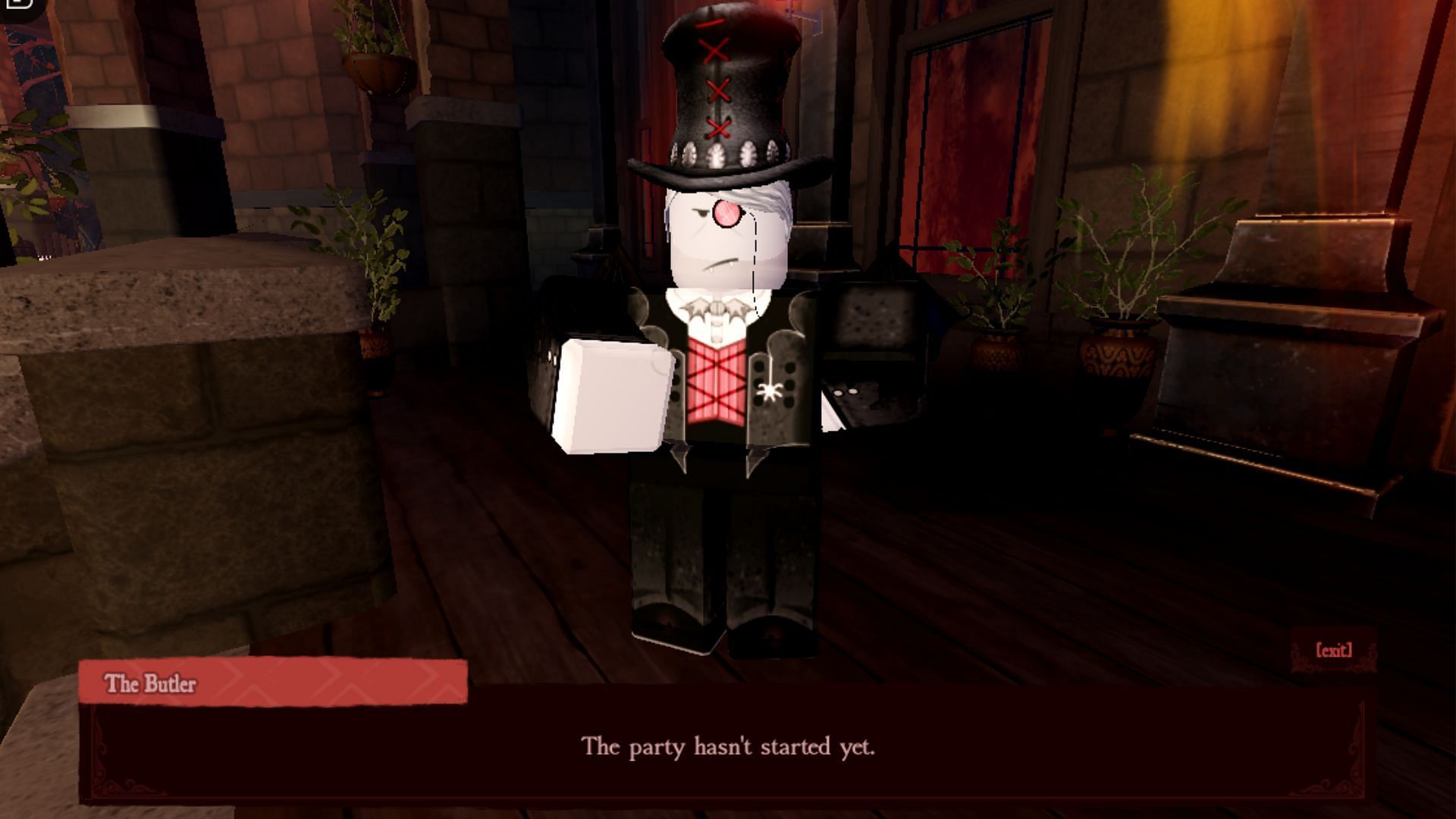 The Butler is the only NPC found in The Haunt&#039;s early access (Image via Roblox)