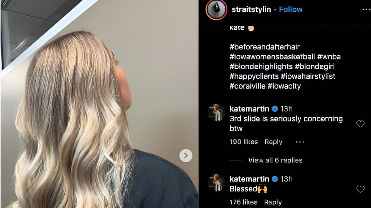 Martin&#039;s comments on her hairdo pictures